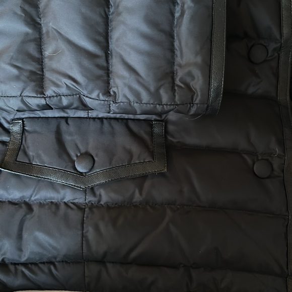 Italian Designer Marido Firenze Goose Puffer Coat Leather Trim - Picture 7 of 7